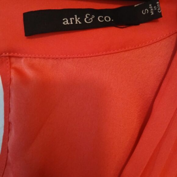 Ark & Co Spring Backless Boho Coral Orange Festival Shorts Romper Playsuit-S - Picture 5 of 12